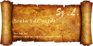 Szele László névjegykártya
