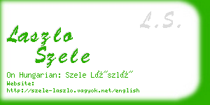 laszlo szele business card